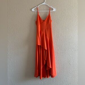 Flowy Orange Midi